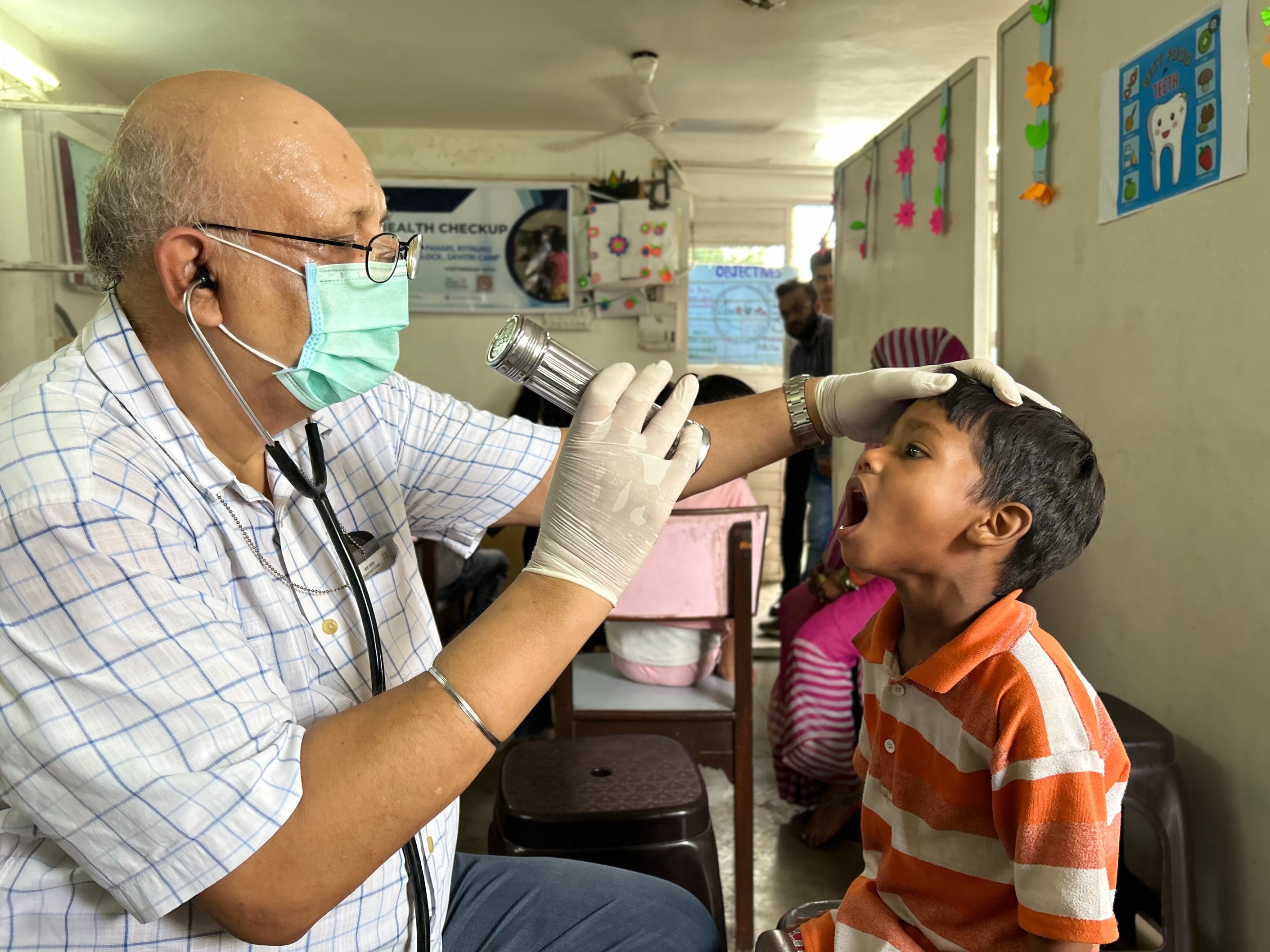 Health Check-up Camp for Children in Ritinjali, New Delhi